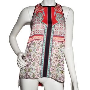 Clover Canyon Hi Lo Abstract Tank – Multicolor – Size XS